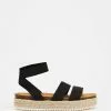 SPURR Bonny Flatforms Black Elastic