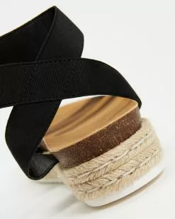 SPURR Bonny Flatforms Black Elastic -Sandals Sales Shop http3A2F2Fstatic.theiconic.com .au2Fp2Fspurr 4509 4567921 5