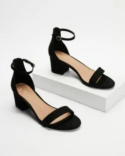 SPURR Lunar Block Heels Black Microsuede -Sandals Sales Shop http3A2F2Fstatic.theiconic.com .au2Fp2Fspurr 4553 0959331 3