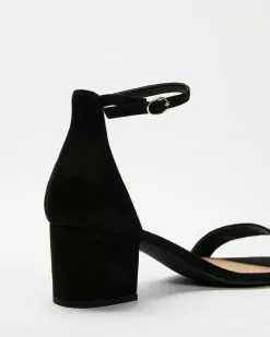 SPURR Lunar Block Heels Black Microsuede -Sandals Sales Shop http3A2F2Fstatic.theiconic.com .au2Fp2Fspurr 4553 0959331 4