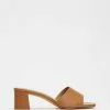 SPURR Rouse Wide Fit Heels Tan Pebble