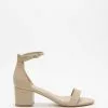 SPURR Lunar Block Heels Nude Smooth
