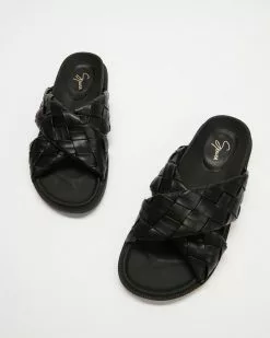 SPURR Javina Slides Black Smooth -Sandals Sales Shop http3A2F2Fstatic.theiconic.com .au2Fp2Fspurr 5435 7060721 4