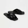 SPURR Desi Comfort Wide Fit Slides Black