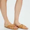 SPURR Desi Comfort Wide Fit Slides Camel