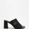 SPURR Reno Heels Black Smooth