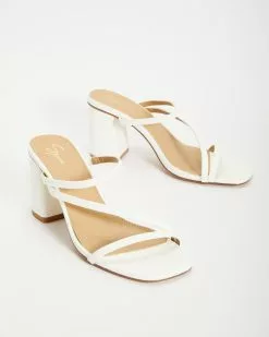 SPURR Benny Heels White Smooth