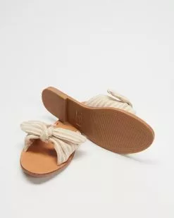 SPURR Teale Slides Natural & Cream Stripe Canvas -Sandals Sales Shop http3A2F2Fstatic.theiconic.com .au2Fp2Fspurr 7263 3333211 3