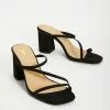 SPURR Benny Heels Black Microsuede