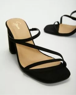 SPURR Benny Heels Black Microsuede -Sandals Sales Shop http3A2F2Fstatic.theiconic.com .au2Fp2Fspurr 7472 9586821 4