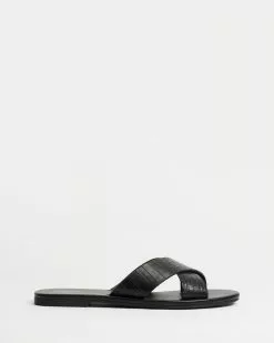 SPURR Texa Sandals Black Croc -Sandals Sales Shop http3A2F2Fstatic.theiconic.com .au2Fp2Fspurr 8831 8285631 3