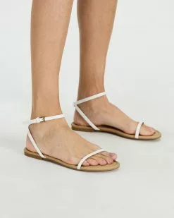 SPURR Adelina Comfort Sandals White Smooth