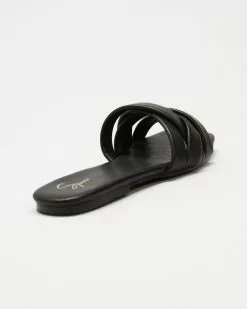 SPURR Pebble Slides Black Smooth -Sandals Sales Shop http3A2F2Fstatic.theiconic.com .au2Fp2Fspurr 9106 5915231 4