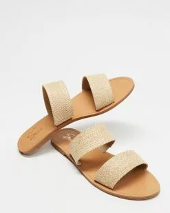 SPURR Tiah Woven Slides Natural Woven