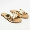 SPURR Allegra Comfort Sandals Gold Smooth