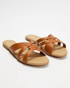 SPURR Allegra Comfort Sandals Tan Smooth
