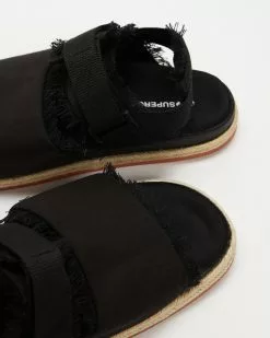 Superga 1911 Sandal Fringed Organic Canvas Rope Black -Sandals Sales Shop http3A2F2Fstatic.theiconic.com .au2Fp2Fsuperga 3584 1296241 3