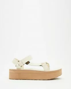 Teva Flatform Universal Up Leather - Women's White Swan
