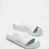 Tommy Hilfiger Signature Metallic Pool Slides Silver