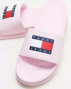 Tommy Hilfiger Knit Pool Slides - Women's Light Pink -Sandals Sales Shop http3A2F2Fstatic.theiconic.com .au2Fp2Ftommy hilfiger 9153 0776921 4