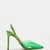 Tony Bianco Lazer Lime Vinylite & Lime Nappa