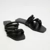 TOPSHOP Penny Leather Double Knot Tubular Sandals Black