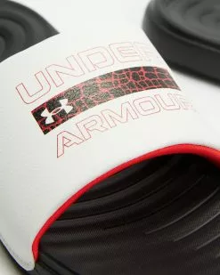 Under Armour Ansa Graphic Slides - Women's Black, White & Beta -Sandals Sales Shop http3A2F2Fstatic.theiconic.com .au2Fp2Funder armour 7757 5179231 4