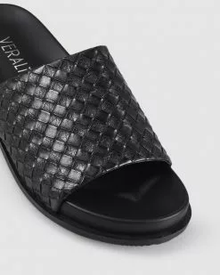 Verali Payton Black Embossed PU -Sandals Sales Shop http3A2F2Fstatic.theiconic.com .au2Fp2Fverali 2417 4723341 4
