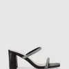 Verali Nattie Mules Black/Silver Glitter