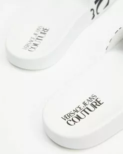 Versace Jeans Couture Logo Slides - Women's White Logo -Sandals Sales Shop http3A2F2Fstatic.theiconic.com .au2Fp2Fversace jeans 4988 6451821 3