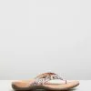 Vionic Lucia Toe Post Sandals Camelia Snake
