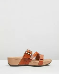 Vionic Rio Platform Sandals Brown Woven