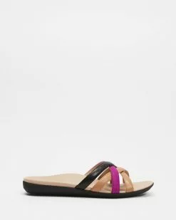 Vionic Dava Slide Sandals Black