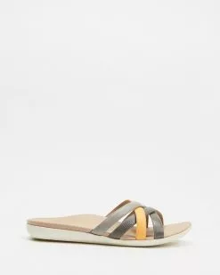 Vionic Dava Slide Sandals Light Grey