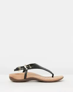 Vionic Kirra Backstrap Sandals Black