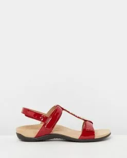 Vionic Farra Backstrap Sandals Red Patent