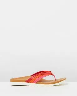 Vionic Catalina Toe Post Sandals Pink & Red