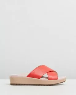 Vionic Hayden Platform Slides Cherry
