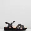 Vionic Violet Platform Sandals Black