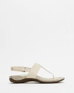 Vionic Tala T-Strap Sandals Cream