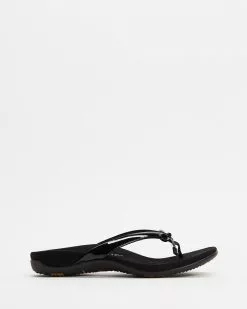 Vionic Bella Toe Post Sandals Black