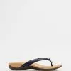 Vionic Bella Toe Post Sandals Navy Lizard