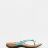 Vionic Bella Toe Post Sandals Teal Woven