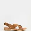 Walnut Melbourne Emelie Leather Sandals Tan