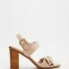 Walnut Melbourne Hannah Suede Heels Peony