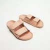Walnut Melbourne Penelope Leather Slides Peony