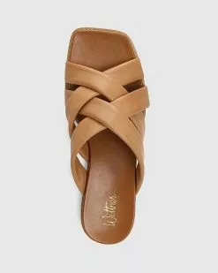 Wittner Lacey Leather Square Toe Slides Tan -Sandals Sales Shop http3A2F2Fstatic.theiconic.com .au2Fp2Fwittner 0288 5596051 5