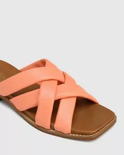 Wittner Lacey Leather Square Toe Slides Orange -Sandals Sales Shop http3A2F2Fstatic.theiconic.com .au2Fp2Fwittner 0318 3596051 3