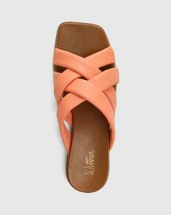 Wittner Lacey Leather Square Toe Slides Orange -Sandals Sales Shop http3A2F2Fstatic.theiconic.com .au2Fp2Fwittner 0322 3596051 5