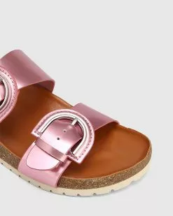 Wittner Anaco Leather Double Strap Cork Slides Pink -Sandals Sales Shop http3A2F2Fstatic.theiconic.com .au2Fp2Fwittner 0329 9465941 3